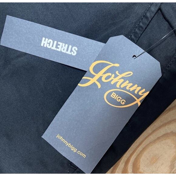 Johnny Bigg Mens Size 38x32 Black Slim Fit Stretch Chino Pants Zip Fly NWT - Picture 3 of 9